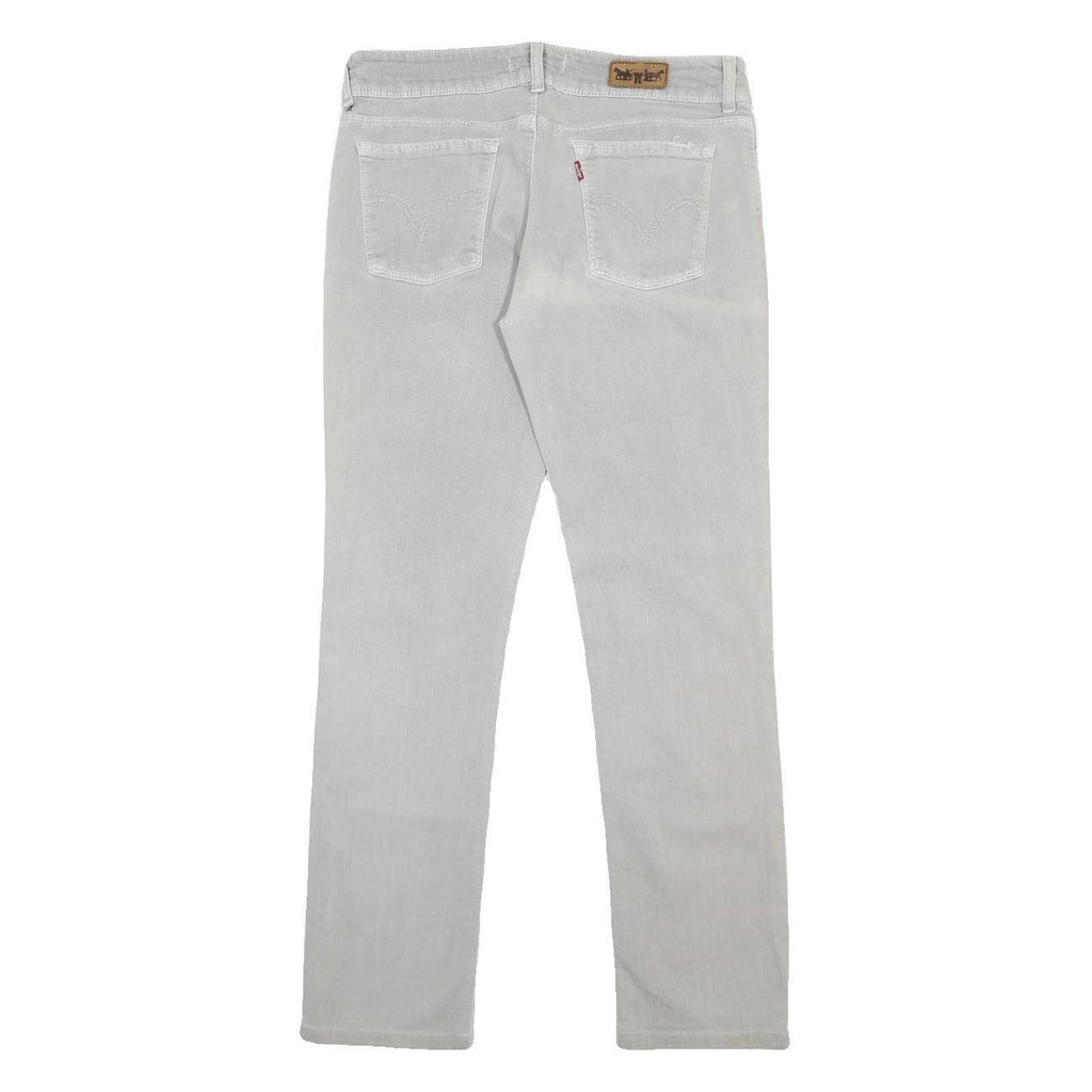LEVI'S 571 Womens Jeans White Slim Skinny Denim Medium W34 L29 Stretch Cotton