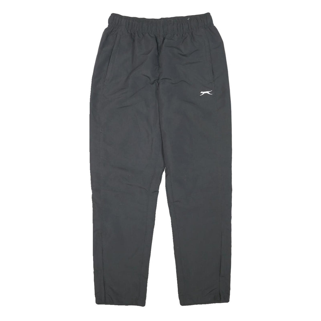 SLAZENGER Mens Joggers Black M W28 L30 Relaxed Tapered Polyester Blend