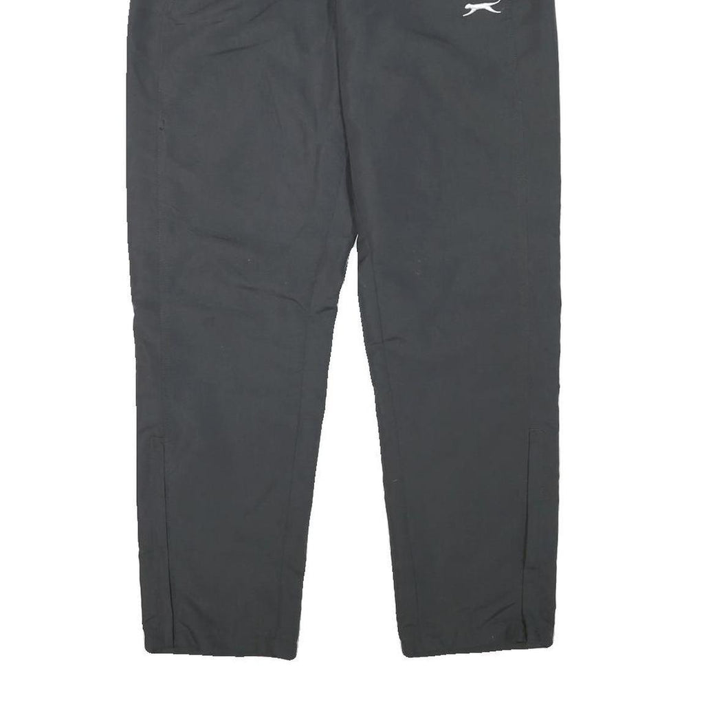 SLAZENGER Mens Joggers Black M W28 L30 Relaxed Tapered Polyester Blend