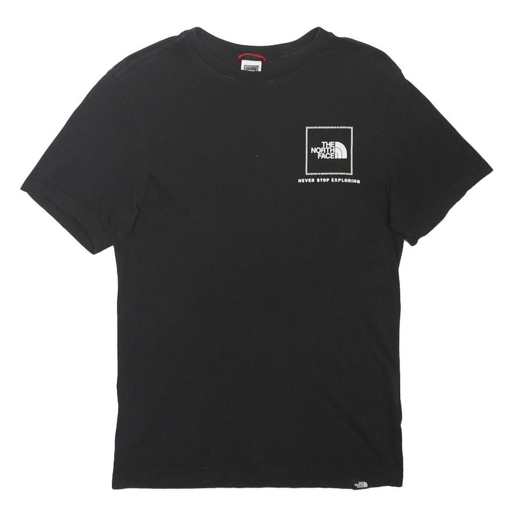 THE NORTH FACE Mens Black Graphic T-Shirt XS Short Sleeve Crew Neck Logo Print