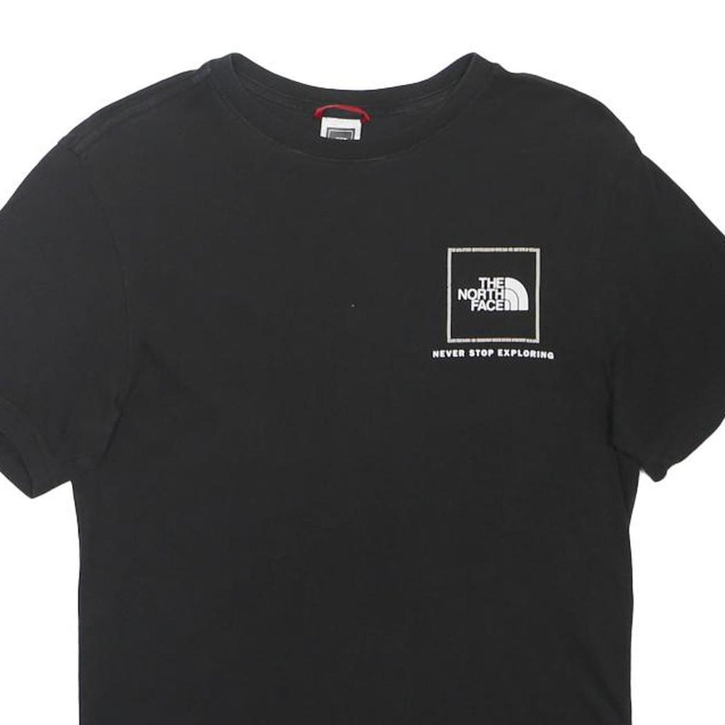 THE NORTH FACE Mens Black Graphic T-Shirt XS Short Sleeve Crew Neck Logo Print