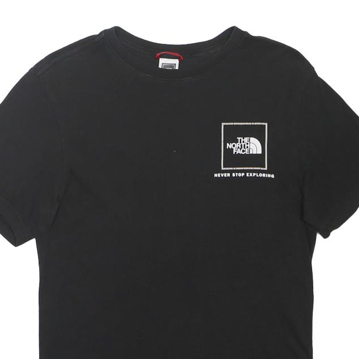 THE NORTH FACE Mens Black Graphic T-Shirt XS Short Sleeve Crew Neck Logo Print