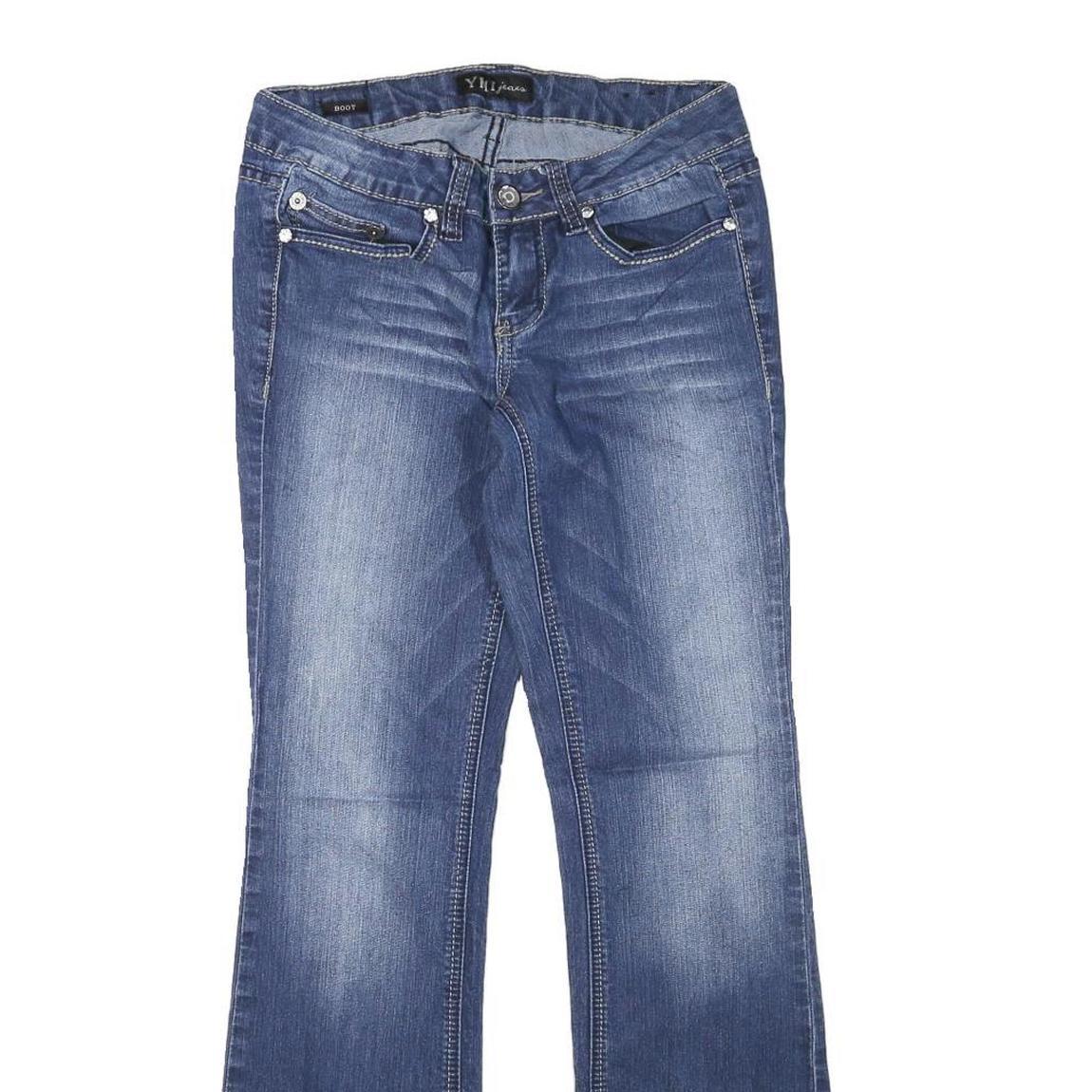 YMI Womens Blue Regular Bootcut Denim Medium W30 L31 Stylish Cotton Blend Jeans