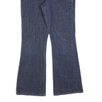 CALVIN KLEIN JEANS Womens Dark Blue Regular Flared Denim Rinse W32 L30 Zip