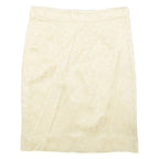 Womens Pencil Skirt Gold Midi Floral M