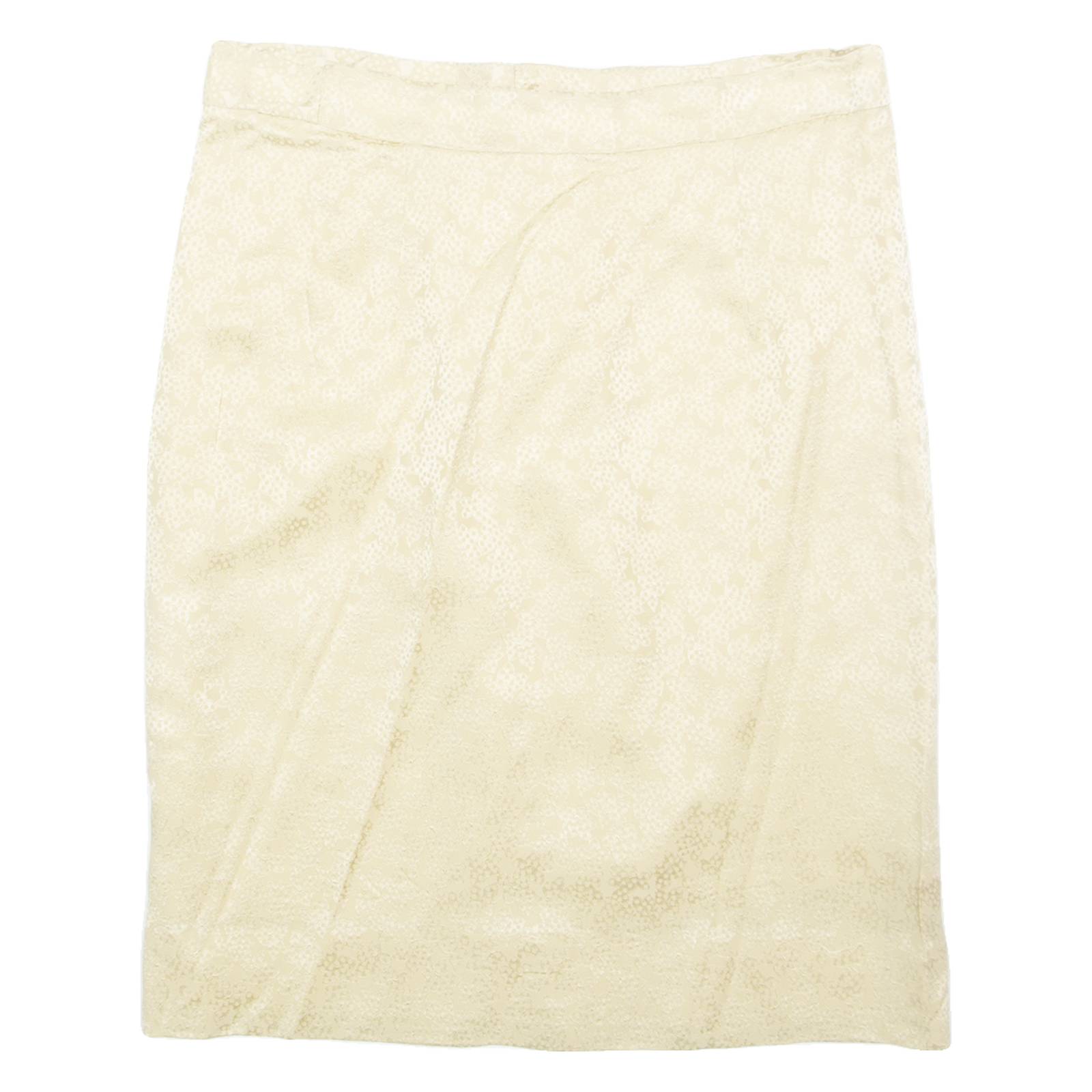 Womens Pencil Skirt Gold Midi Floral M