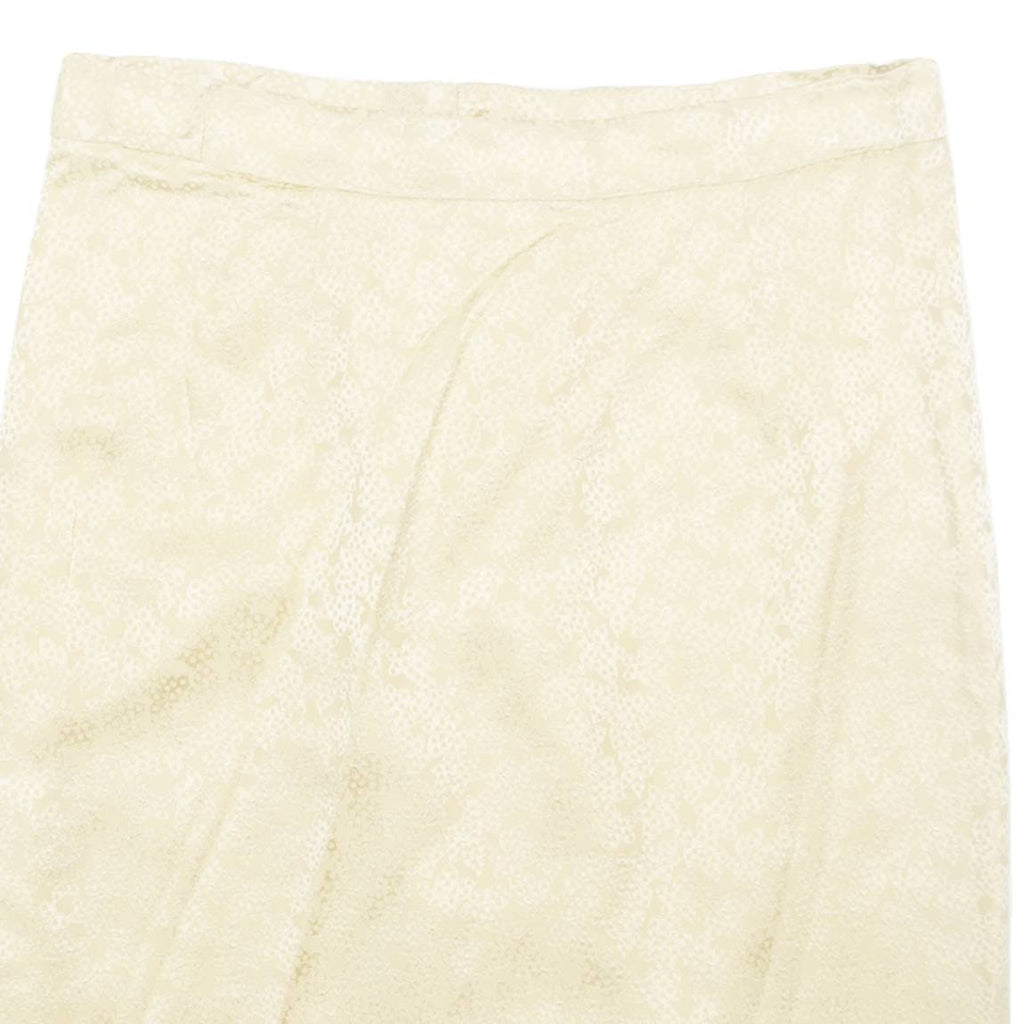 Womens Pencil Skirt Gold Midi Floral M