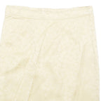 Womens Pencil Skirt Gold Midi Floral M