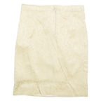 Womens Pencil Skirt Gold Midi Floral M