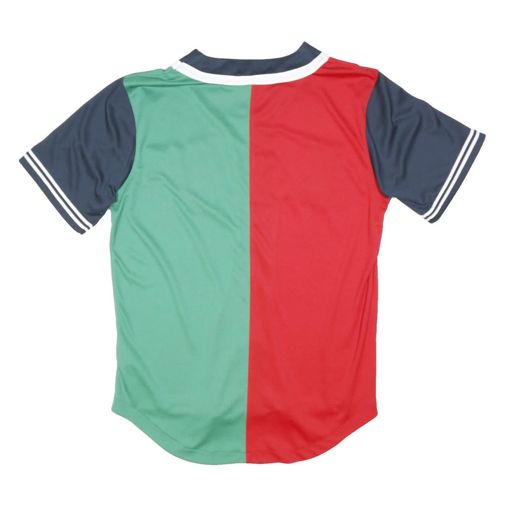 KARL KANI Mens Red & Green Graphic T-Shirt S Short Sleeve Crew Neck Jersey