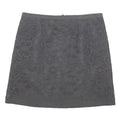 MINT VELVET Womens Grey Lace Mini Cotton Blend Skirt UK 10 Zipper Closure