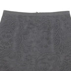 MINT VELVET Womens Grey Lace Mini Cotton Blend Skirt UK 10 Zipper Closure