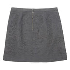 MINT VELVET Womens Grey Lace Mini Cotton Blend Skirt UK 10 Zipper Closure