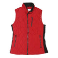 CALVIN KLEIN Mens Red & Black Quilted Zip Jacket M Polyester Blend Stylish