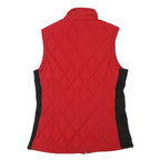 CALVIN KLEIN Mens Red & Black Quilted Zip Jacket M Polyester Blend Stylish