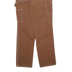 DICKIES Mens Cotton Blend Brown Regular Straight Trousers W27 L30 Workwear
