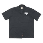 DICKIES Mens Black Four Day Ray Brewing Cotton Blend Shirt L Workwear