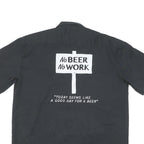 DICKIES Mens Black Four Day Ray Brewing Cotton Blend Shirt L Workwear