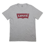 LEVI'S Mens Grey Crew Neck Short Sleeve Classic Graphic T-Shirt S Cotton Blend