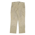 CARHARTT Mens Cotton Blend Beige Relaxed Straight Trousers W34 L32 Workwear