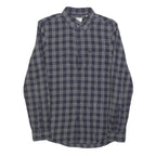 JACK WILLS Mens Blue Grey Checked Shirt XS Cotton Blend Long Sleeve Button
