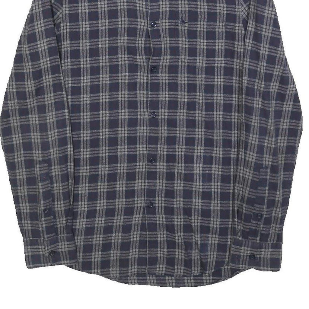 JACK WILLS Mens Blue Grey Checked Shirt XS Cotton Blend Long Sleeve Button