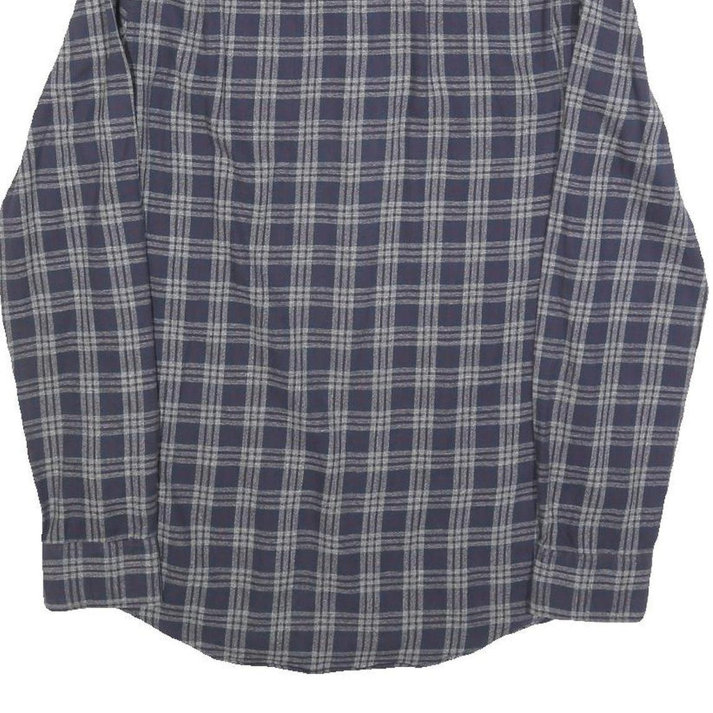 JACK WILLS Mens Blue Grey Checked Shirt XS Cotton Blend Long Sleeve Button