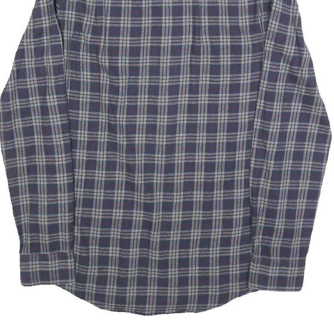 JACK WILLS Mens Blue Grey Checked Shirt XS Cotton Blend Long Sleeve Button