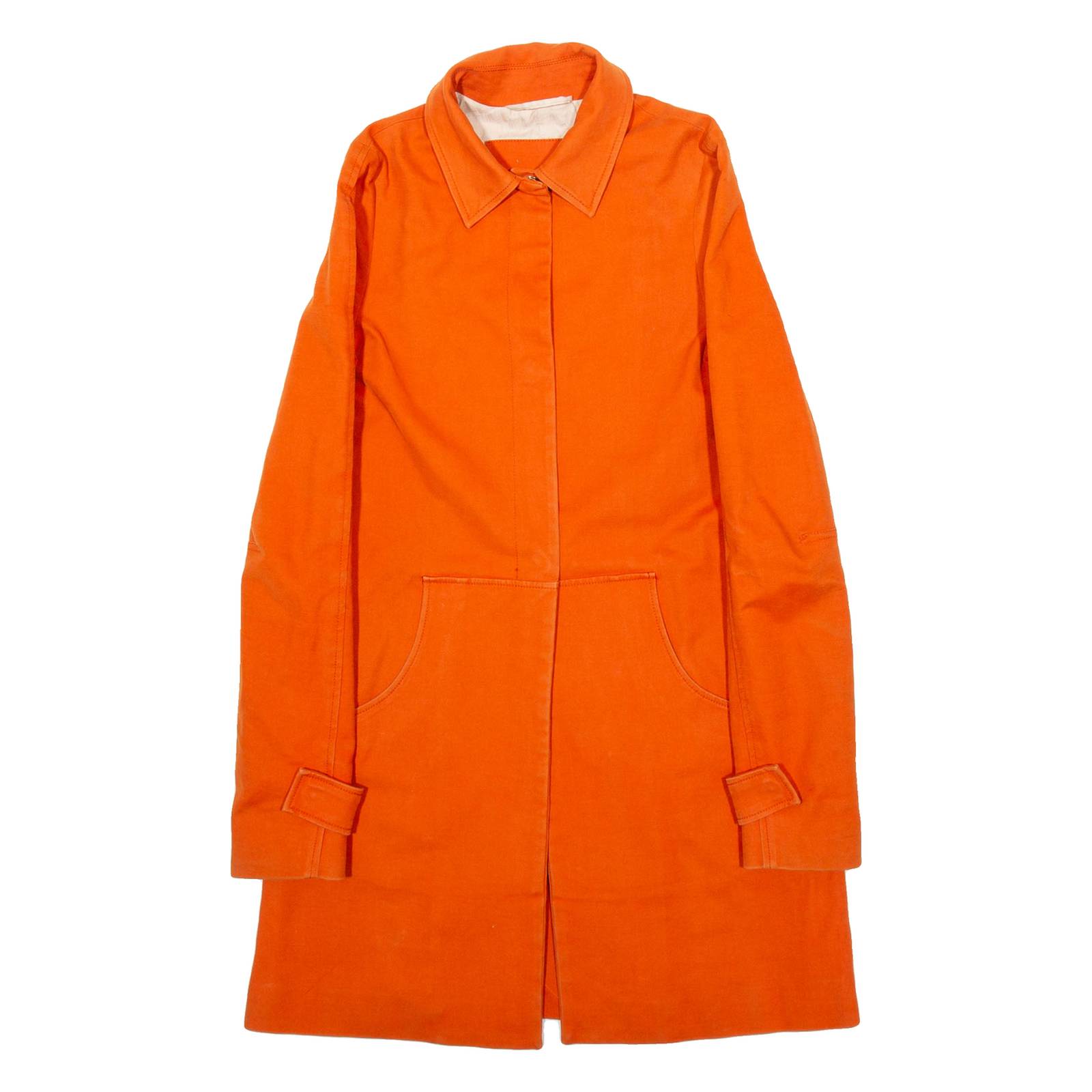 LACOSTE Womens Trench Coat Orange S