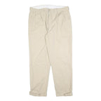 POLO RALPH LAUREN Mens Beige Cotton Blend Regular Fit Trousers W38 L32 Classic