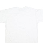 ONEITA Mens White Printed T-Shirt 2XL Short Sleeve Crew Neck Cotton Blend Casual