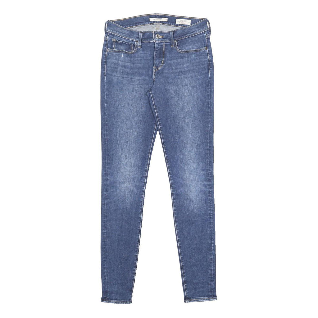 LEVI'S 710 Womens Jeans Blue Slim Skinny Denim Medium W28 L32 Stretch Zip
