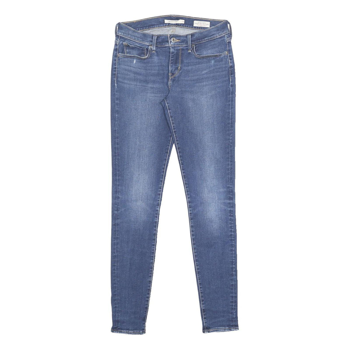 LEVI'S 710 Womens Jeans Blue Slim Skinny Denim Medium W28 L32 Stretch Zip