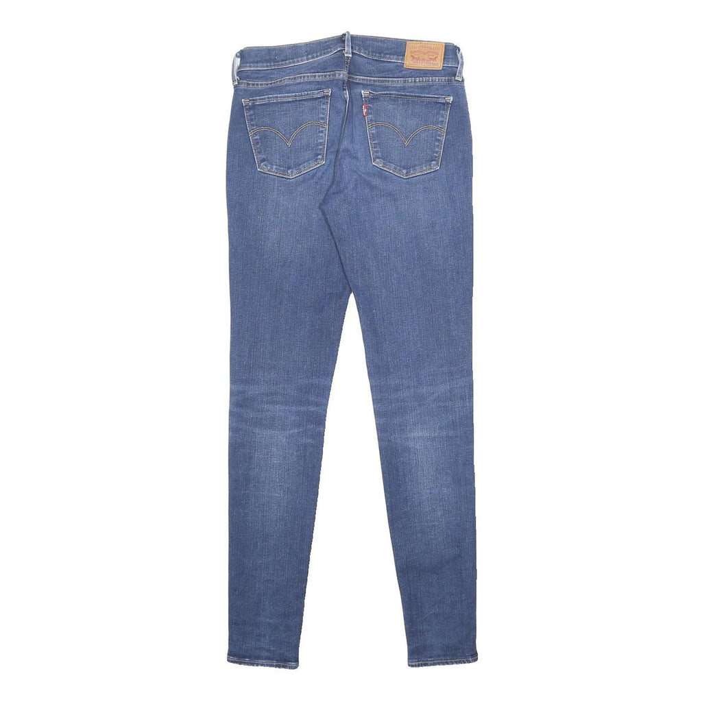 LEVI'S 710 Womens Jeans Blue Slim Skinny Denim Medium W28 L32 Stretch Zip