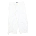 LIZ CLAIBORNE Womens White Casual Shorts S W26 Cotton Blend Comfort Elastic