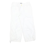 LIZ CLAIBORNE Womens White Casual Shorts S W26 Cotton Blend Comfort Elastic