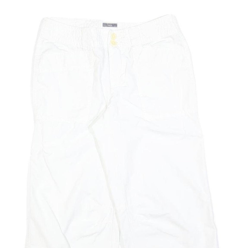 LIZ CLAIBORNE Womens White Casual Shorts S W26 Cotton Blend Comfort Elastic