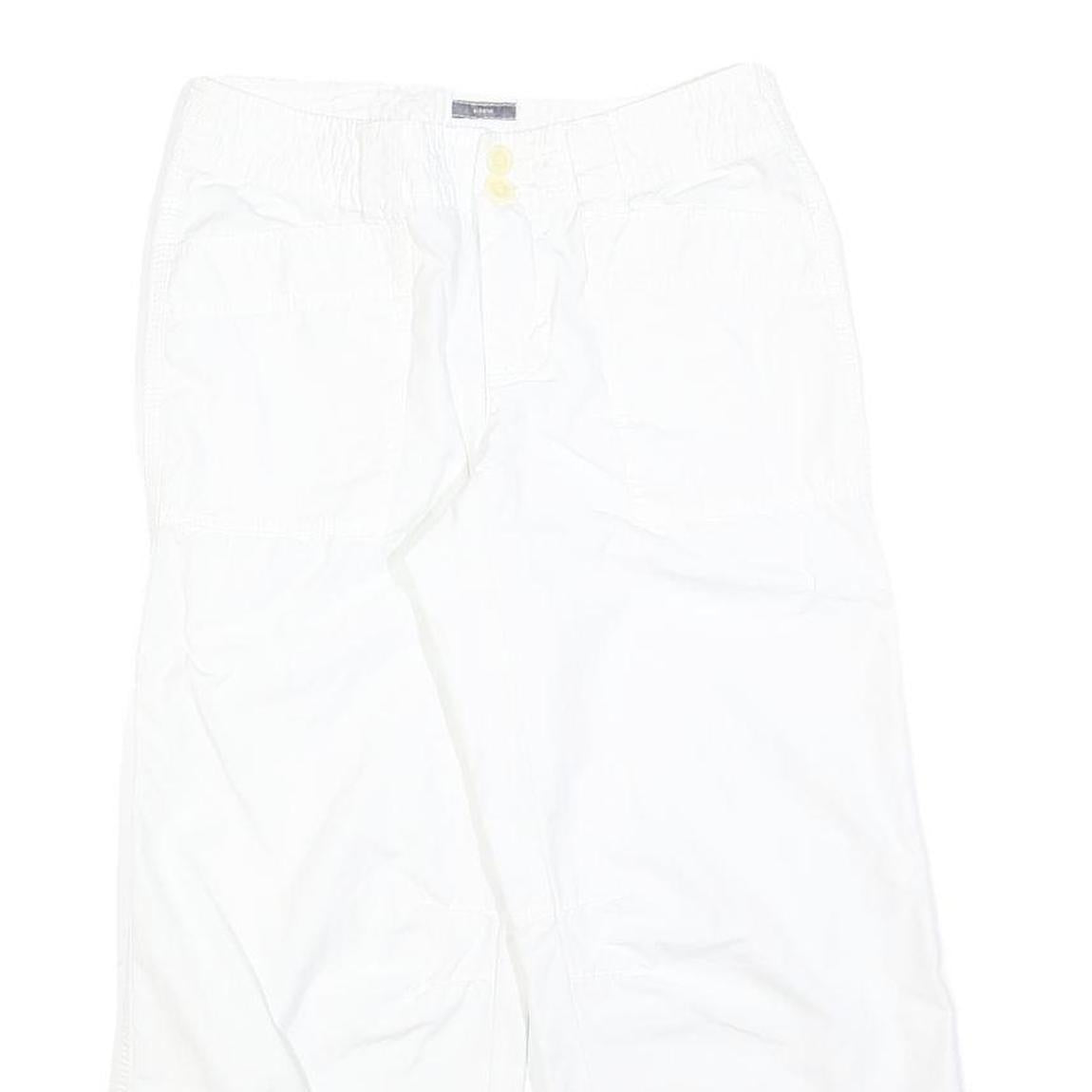 LIZ CLAIBORNE Womens White Casual Shorts S W26 Cotton Blend Comfort Elastic