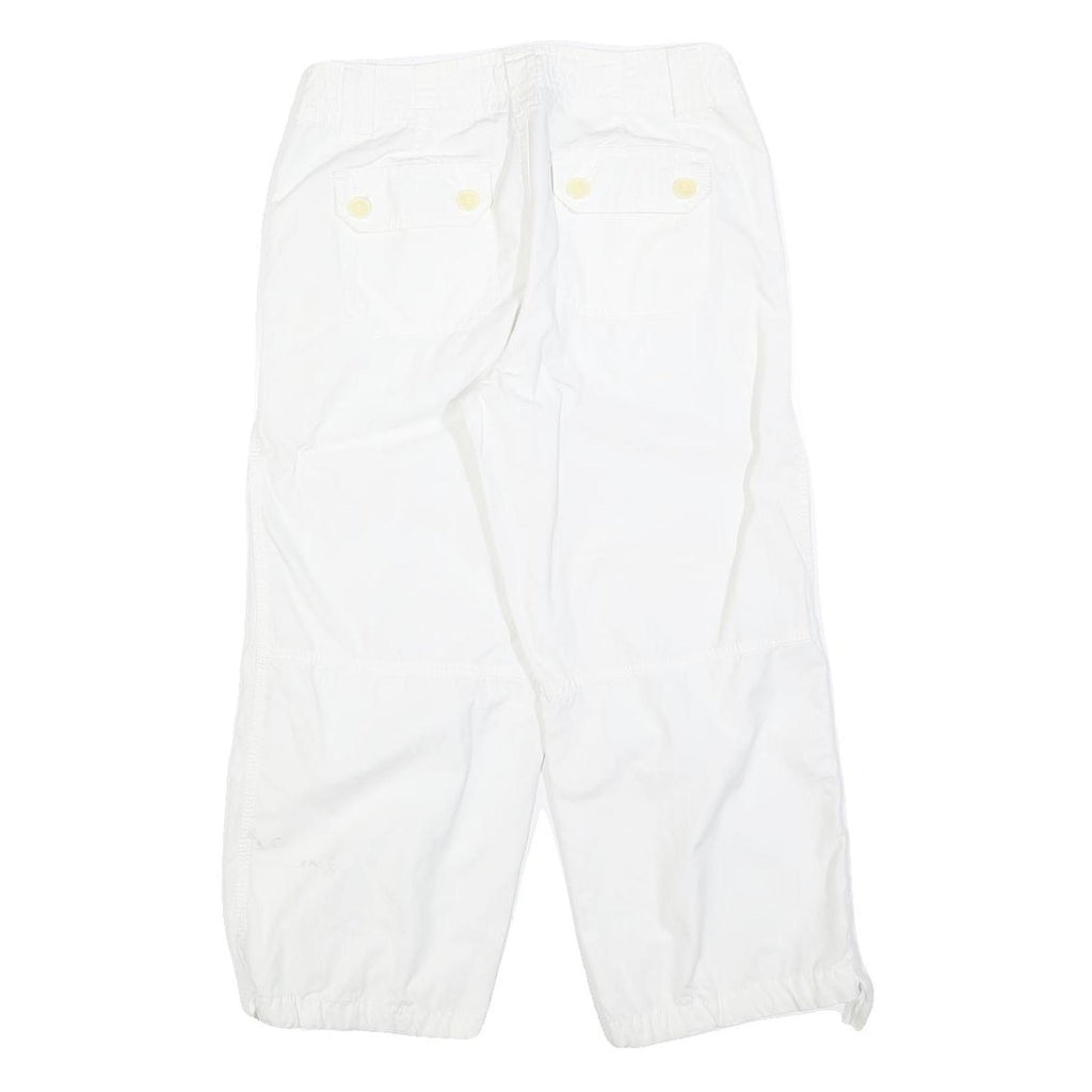 LIZ CLAIBORNE Womens White Casual Shorts S W26 Cotton Blend Comfort Elastic