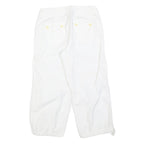 LIZ CLAIBORNE Womens White Casual Shorts S W26 Cotton Blend Comfort Elastic