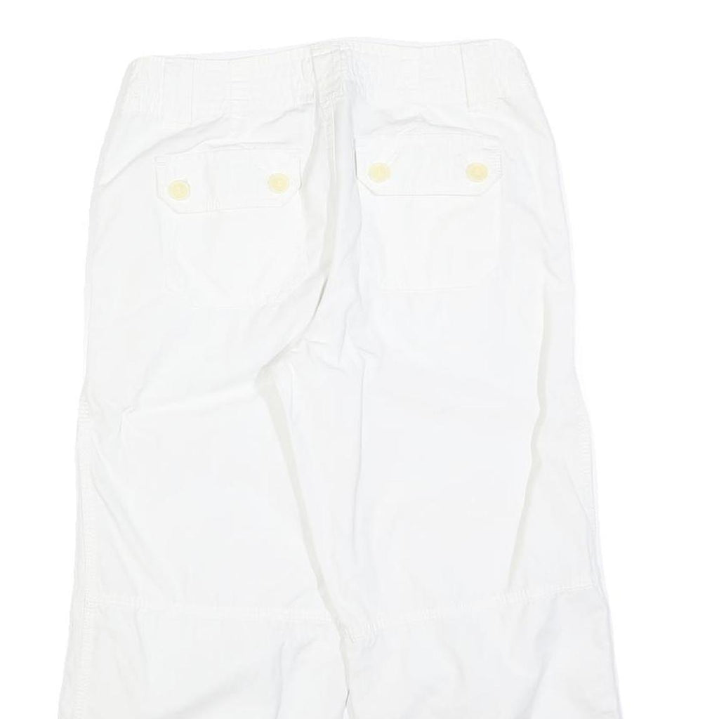 LIZ CLAIBORNE Womens White Casual Shorts S W26 Cotton Blend Comfort Elastic