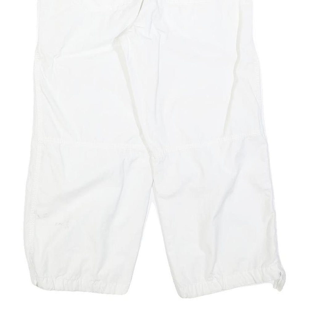 LIZ CLAIBORNE Womens White Casual Shorts S W26 Cotton Blend Comfort Elastic