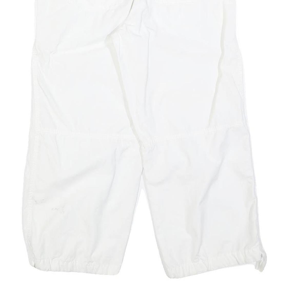 LIZ CLAIBORNE Womens White Casual Shorts S W26 Cotton Blend Comfort Elastic