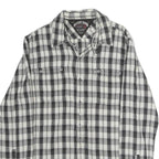 HILFIGER DENIM Mens Black & White Checked Shirt M Cotton Blend Long Sleeve