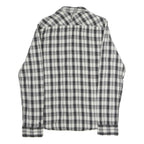 HILFIGER DENIM Mens Black & White Checked Shirt M Cotton Blend Long Sleeve