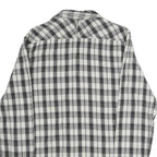 HILFIGER DENIM Mens Black & White Checked Shirt M Cotton Blend Long Sleeve
