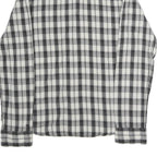 HILFIGER DENIM Mens Black & White Checked Shirt M Cotton Blend Long Sleeve