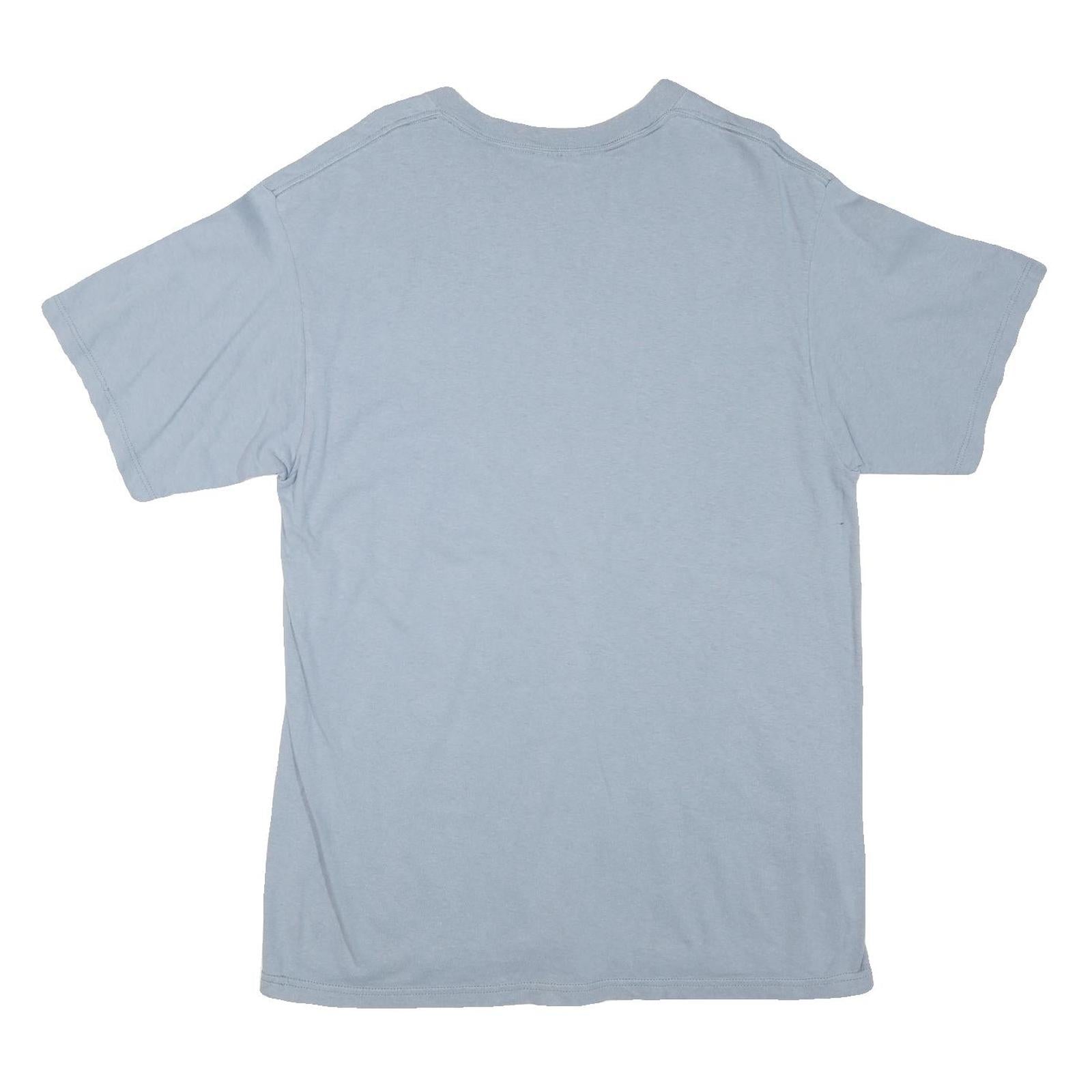 NIKE Mens Blue M Short Sleeve Crew Neck Cotton Blend Plain Classic T-Shirt