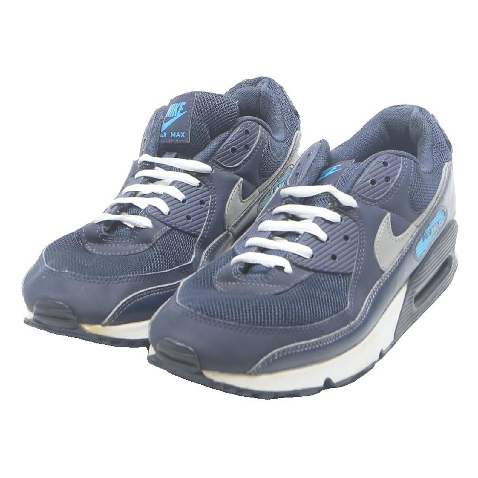NIKE Air Max 90 Mens Blue & Light Blue Synthetic UK 10 Lightweight Trainers