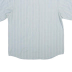 XING YU Mens Blue & White Stripe Polyester Blend Shirt M Casual Button Shirt
